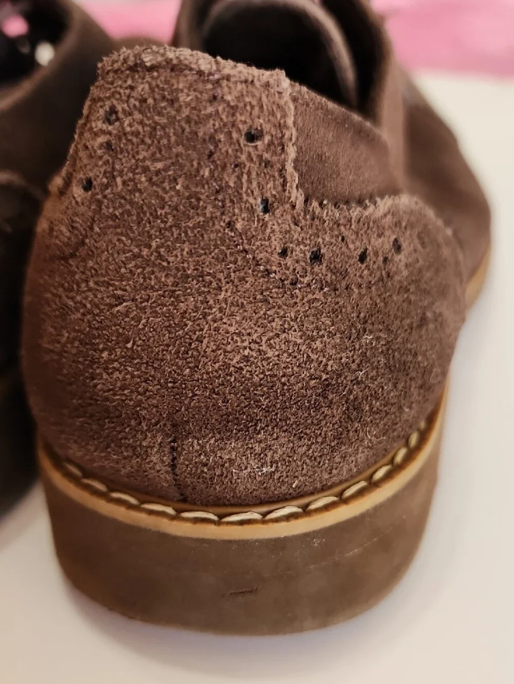 Men's Stacy Adams Brown Suede Wingtip Oxford Dress Shoes